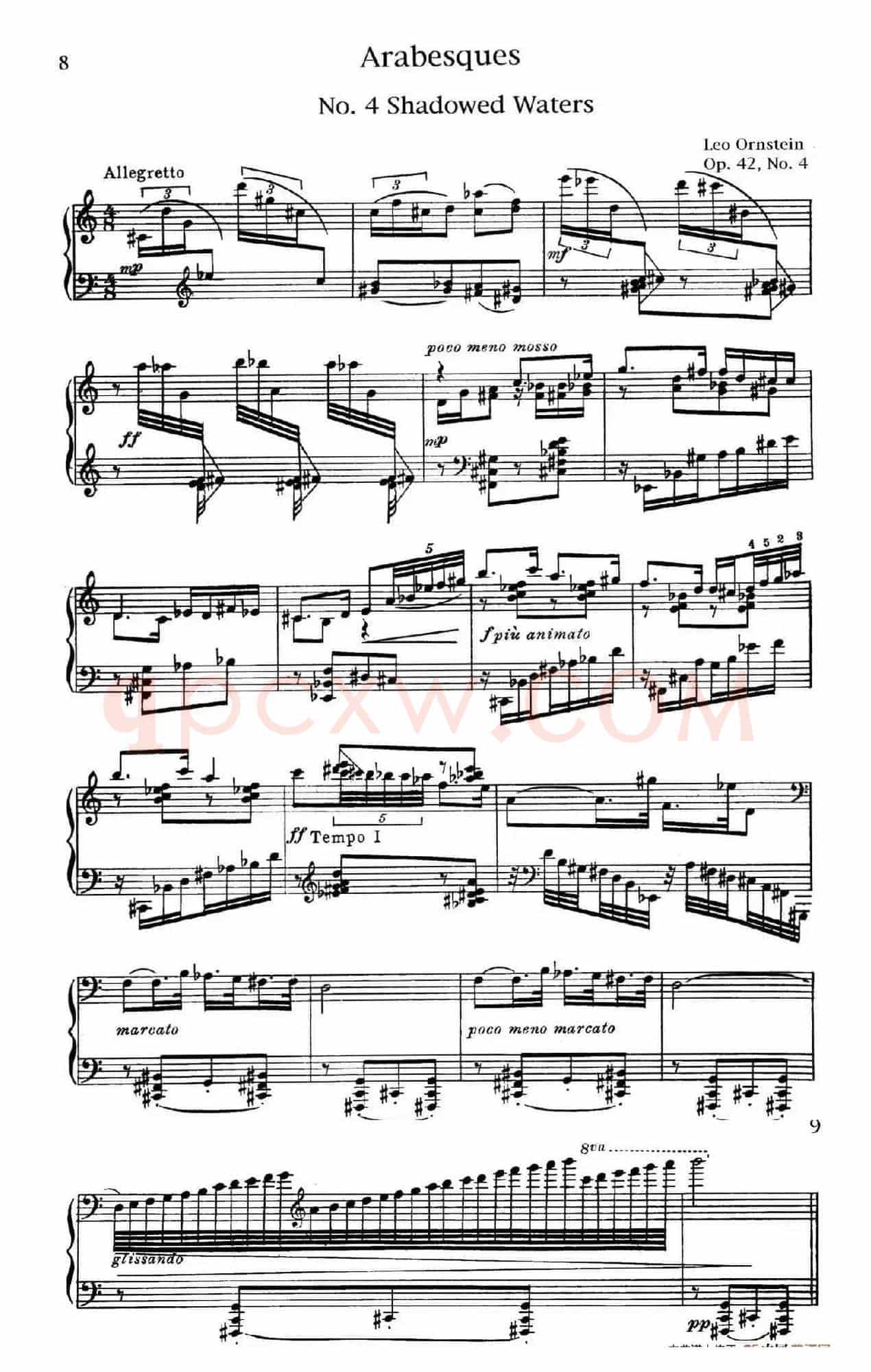 Arabesques Op.42(阿拉伯风格曲 4. 水中倒影)