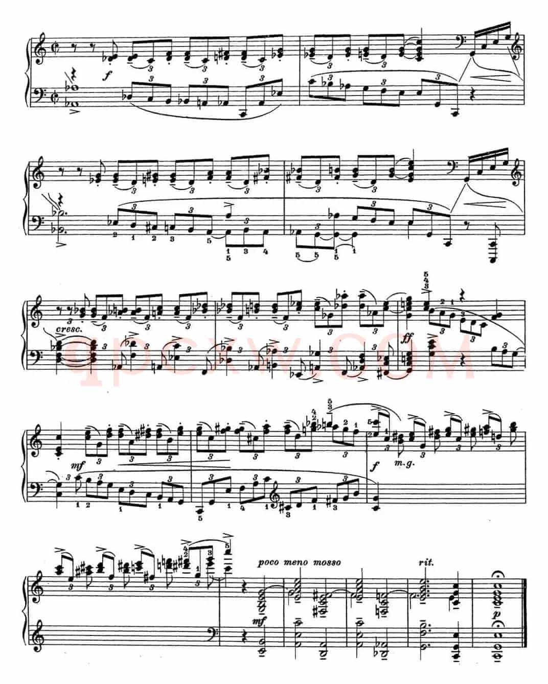 拉赫玛尼诺夫 钢琴前奏曲12 C大调 Op.32 No.1