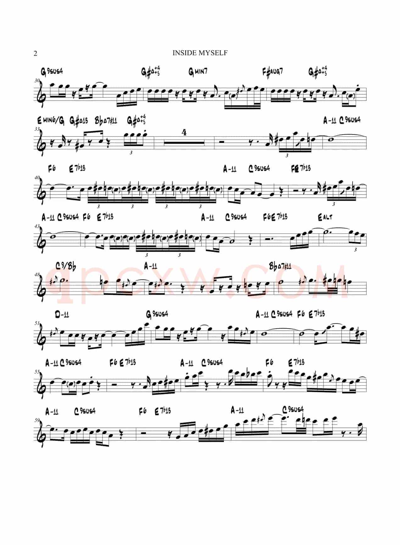 Inside My self（中音萨克斯）