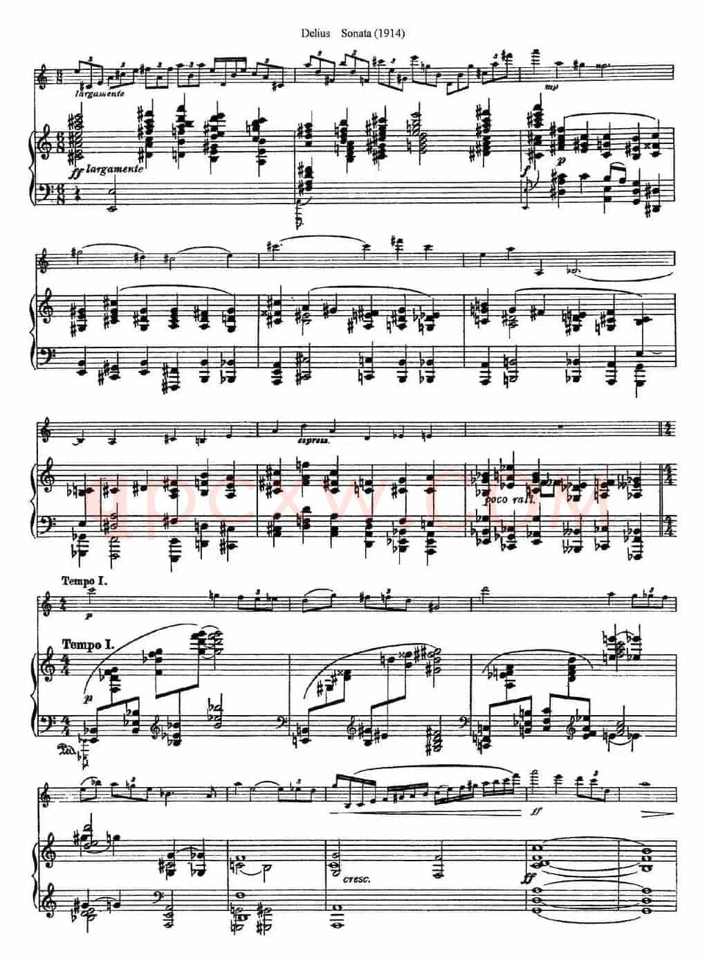 Delius Sonata（小提琴+钢琴伴奏）
