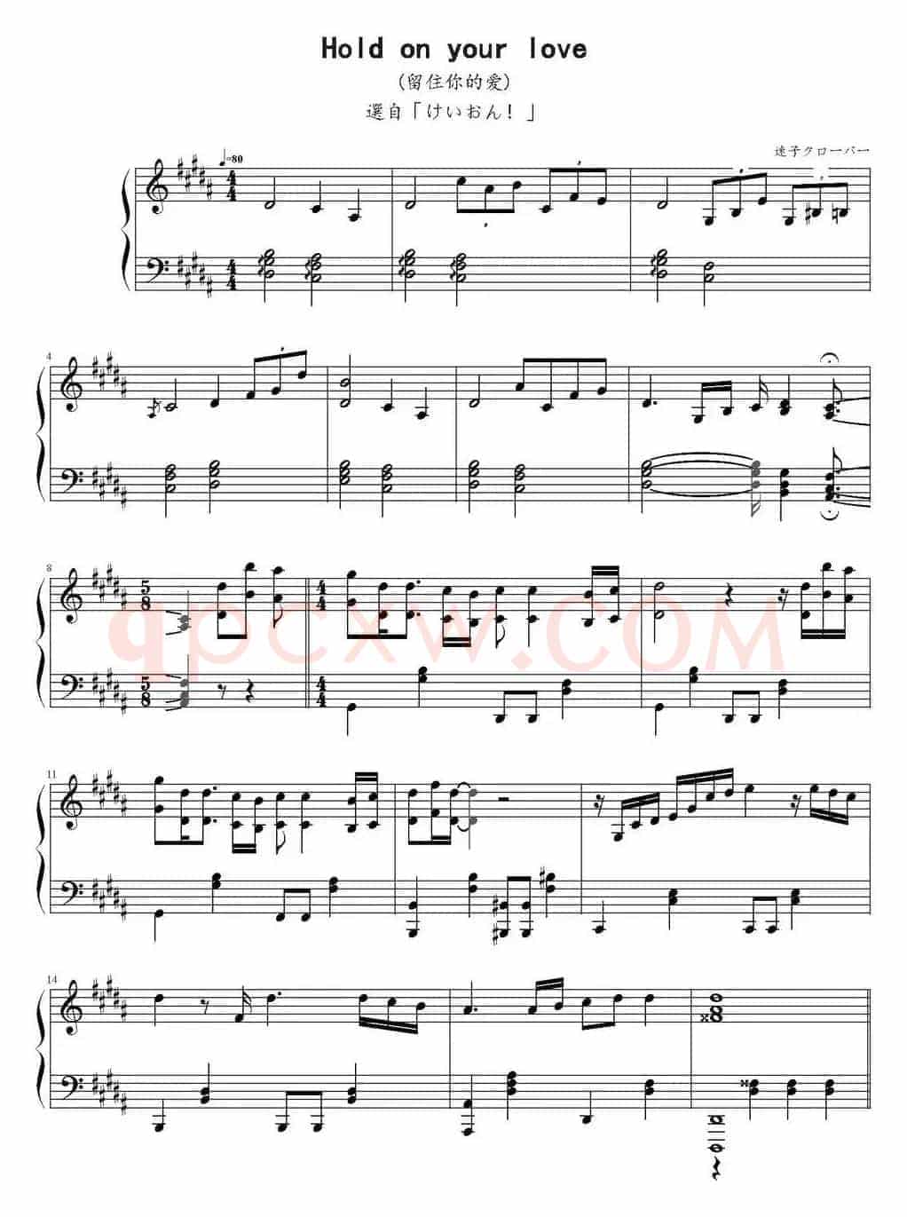 Hold on your love（留住你的爱）