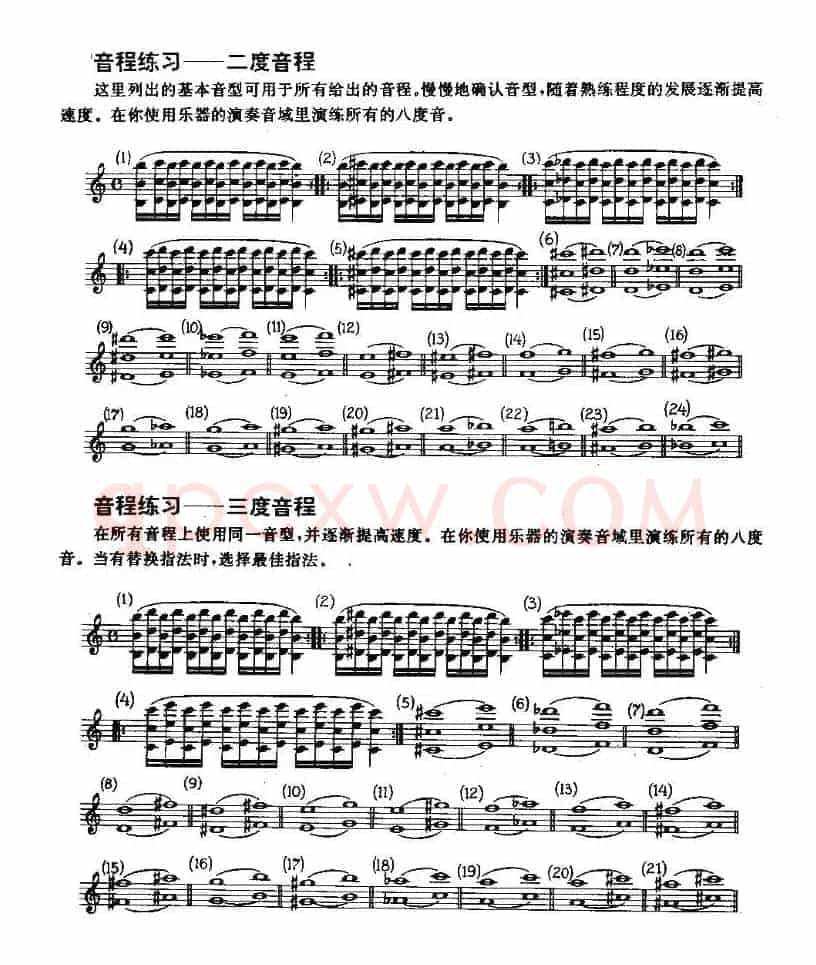 中音萨克管的日常练习