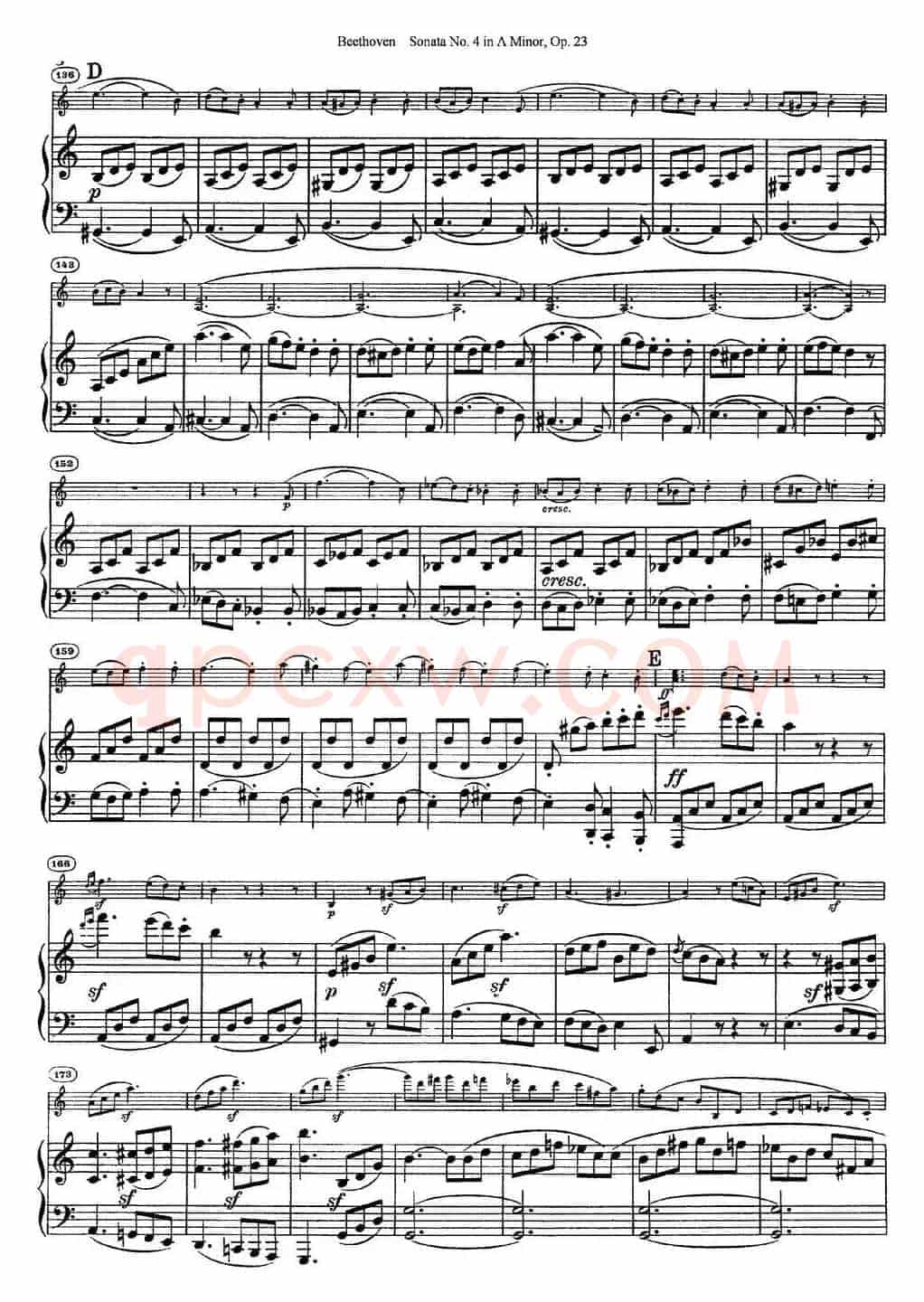 Violin Sonata No.4 in A Minor Op.23（小提琴+钢琴伴奏）
