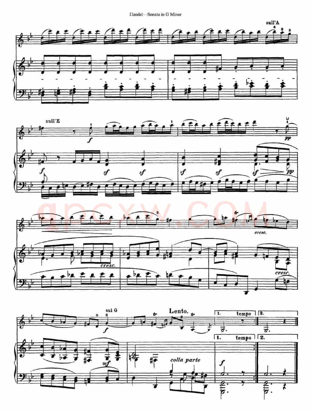 Violin Sonata No.2 in G minor（小提琴+钢琴伴奏）