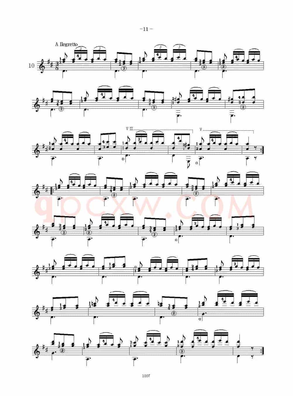 卡尔卡席25首练习曲之6——10