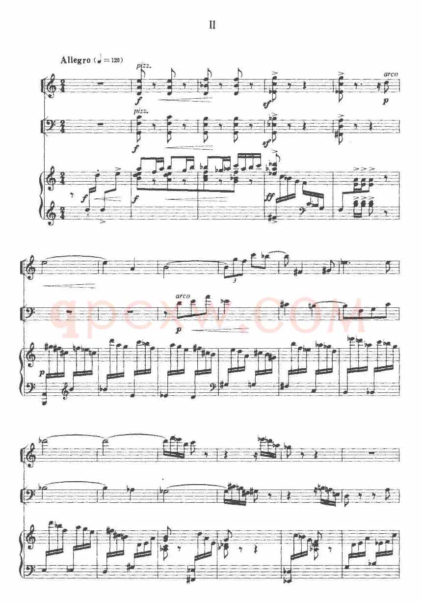 钢琴三重奏（陈铭志作曲版、小提琴+大提琴+钢琴）