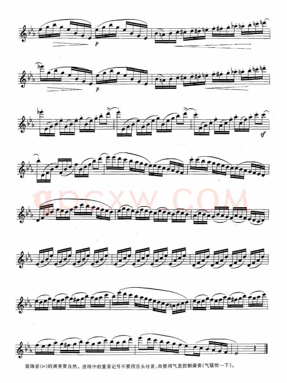 萨克斯练习曲合集（3—48）不同音型的十六分音符练习