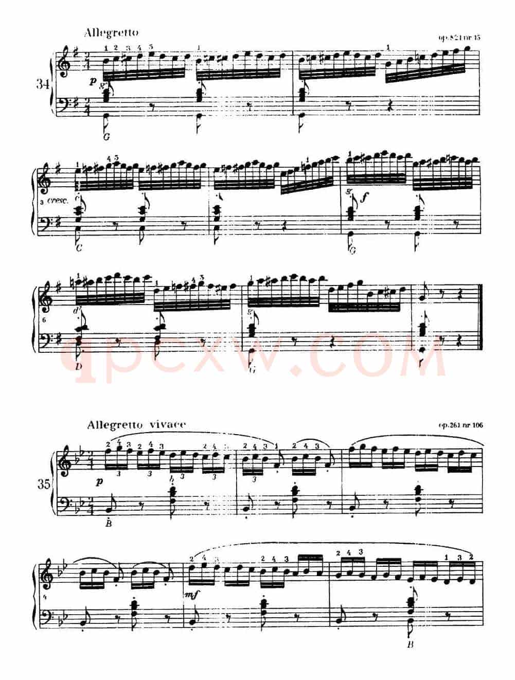 《车尔尼手风琴练习曲集》第Ⅰ册（第22—36首）