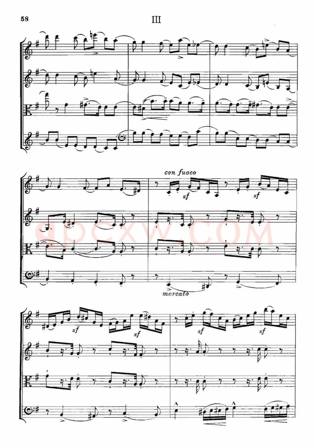 QUARTET Op.83(第三部分)(弦乐四重奏)