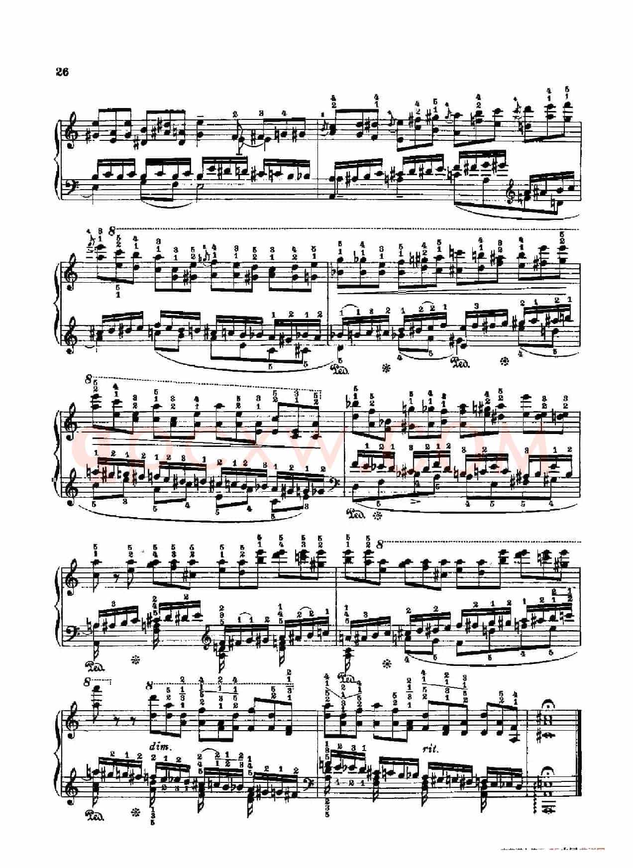 53首以肖邦练习曲为素材而作的练习曲（No.4）