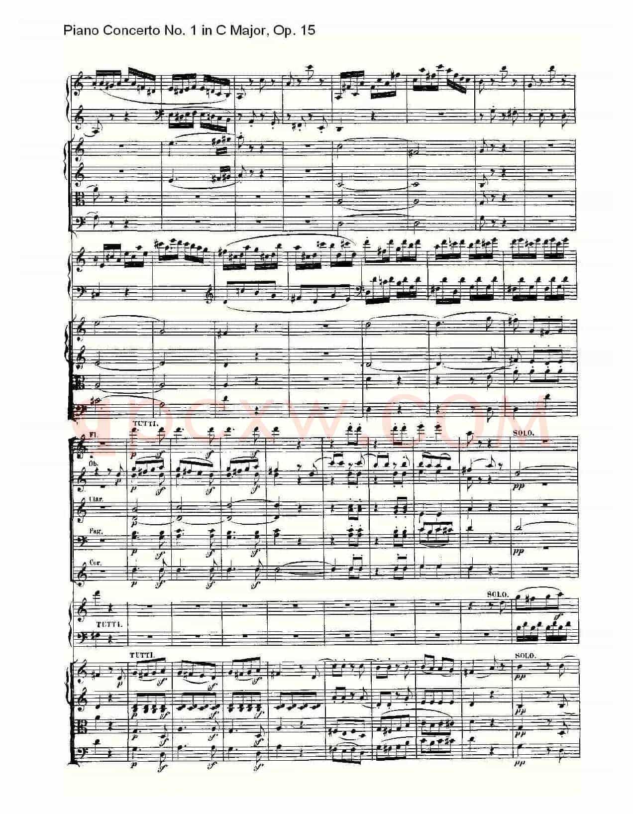 C大调钢琴第一协奏曲 Op.15 第三乐章