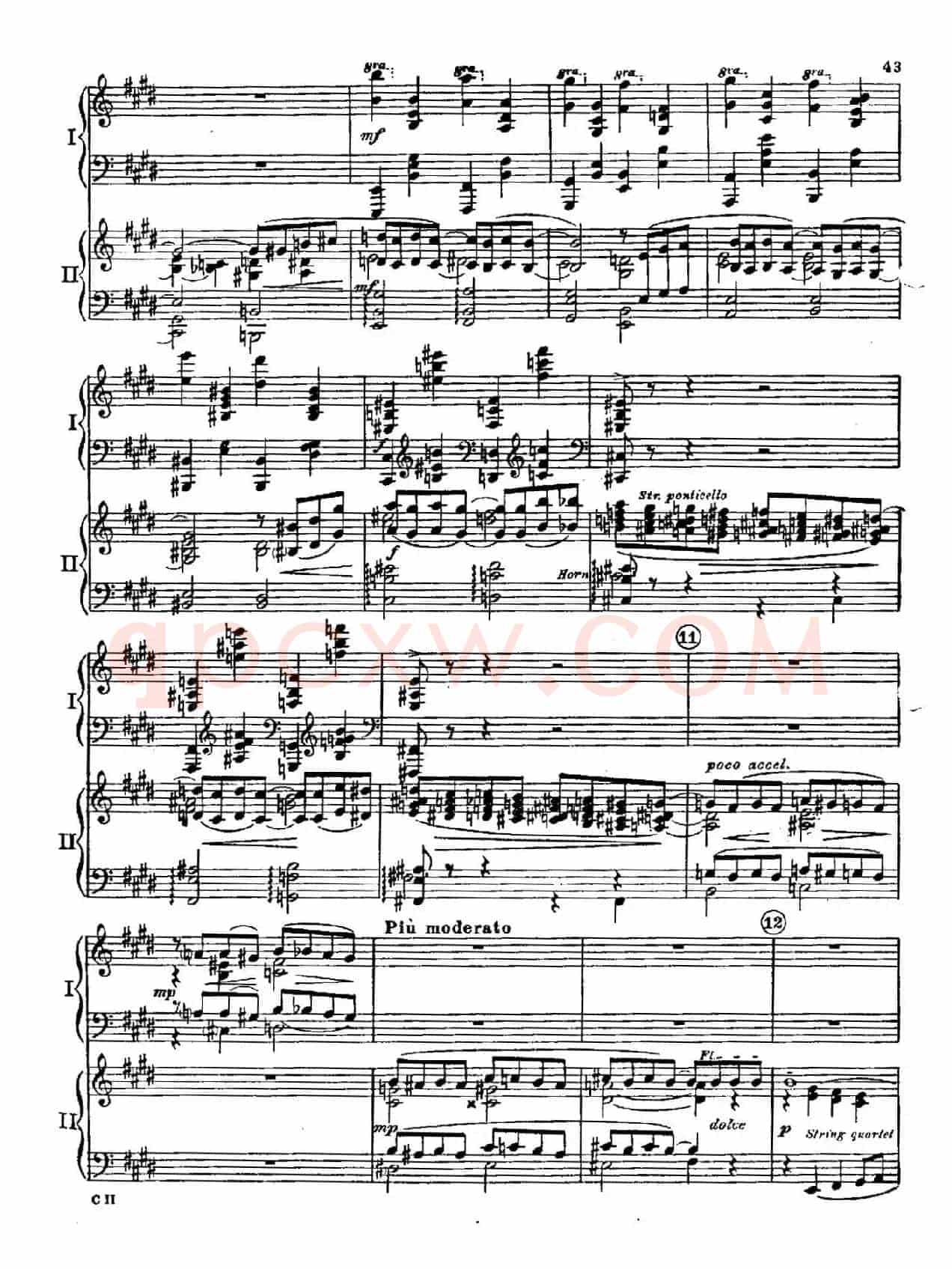 F大调爵士钢琴协奏曲（美版双钢琴原谱 P41—50）