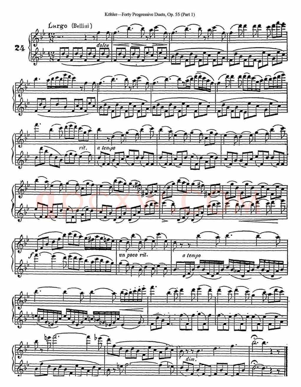 柯勒40首长笛提高练习曲OP.55（NO.24）