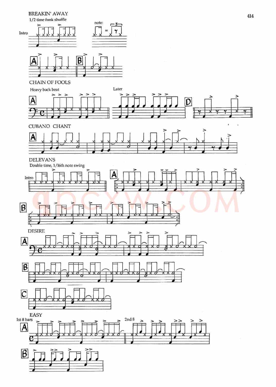 APPENDIXI - sample Drun Parts（爵士钢琴曲）