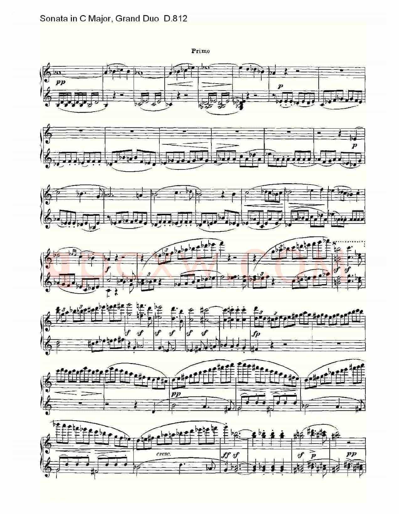 Sonata in C Major, Grand Duo D.812(C大调奏鸣曲,盛大的二重奏 )