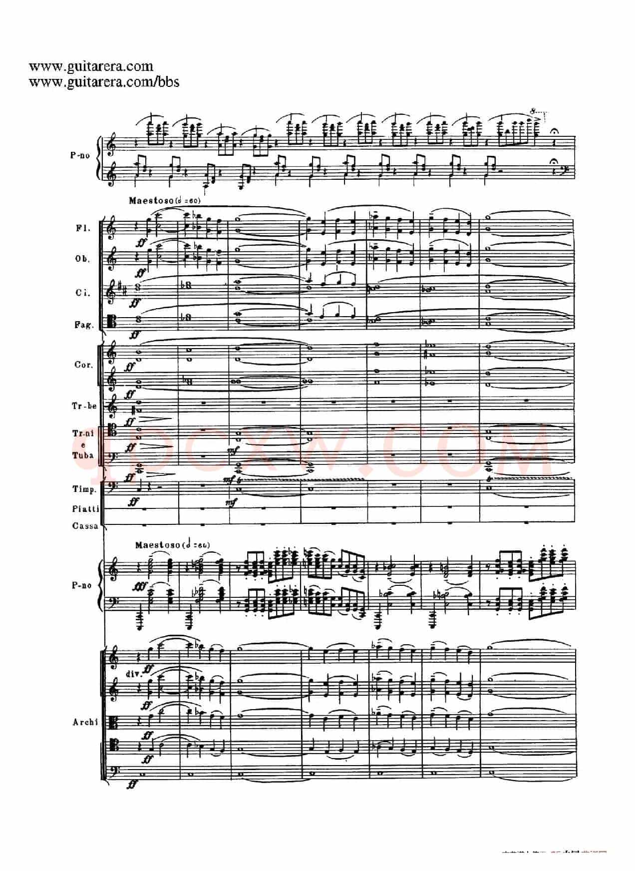 c小调第二钢琴协奏曲 Op.18（第三乐章总谱P25——37）