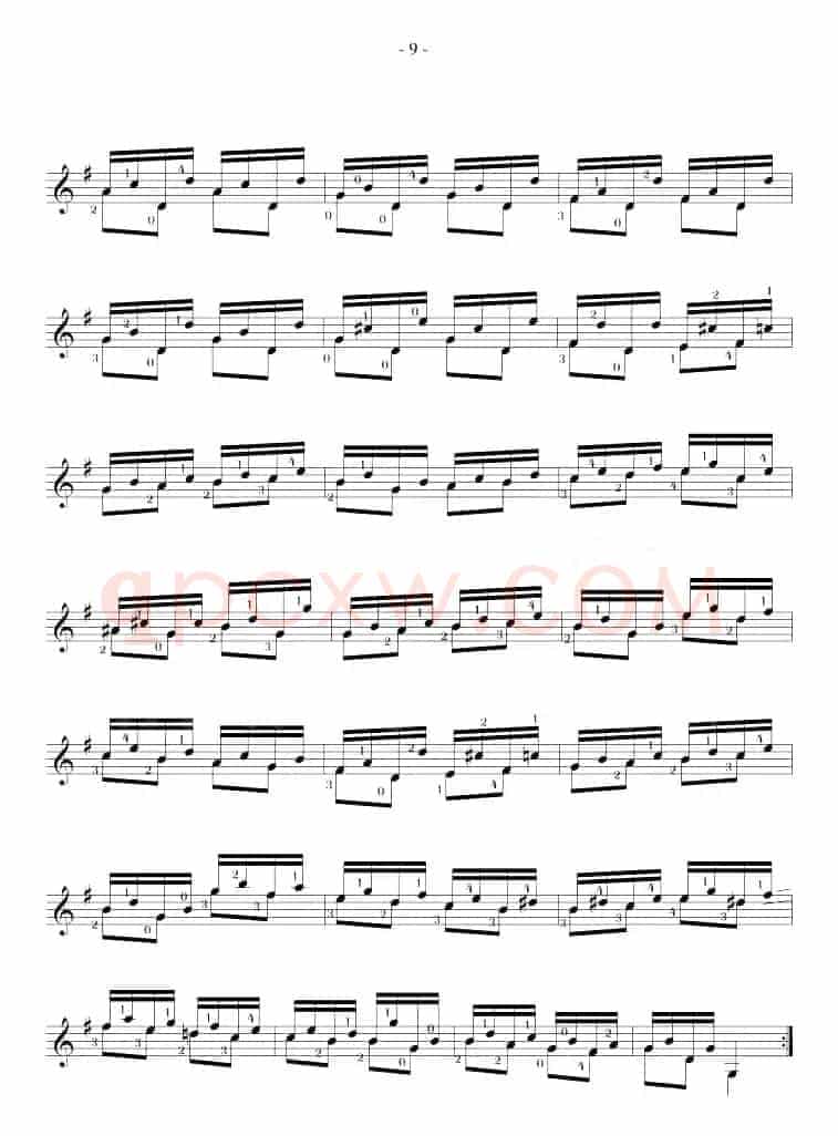 Fernando Sor《12 Studies,Op.35》（STUDY 5）