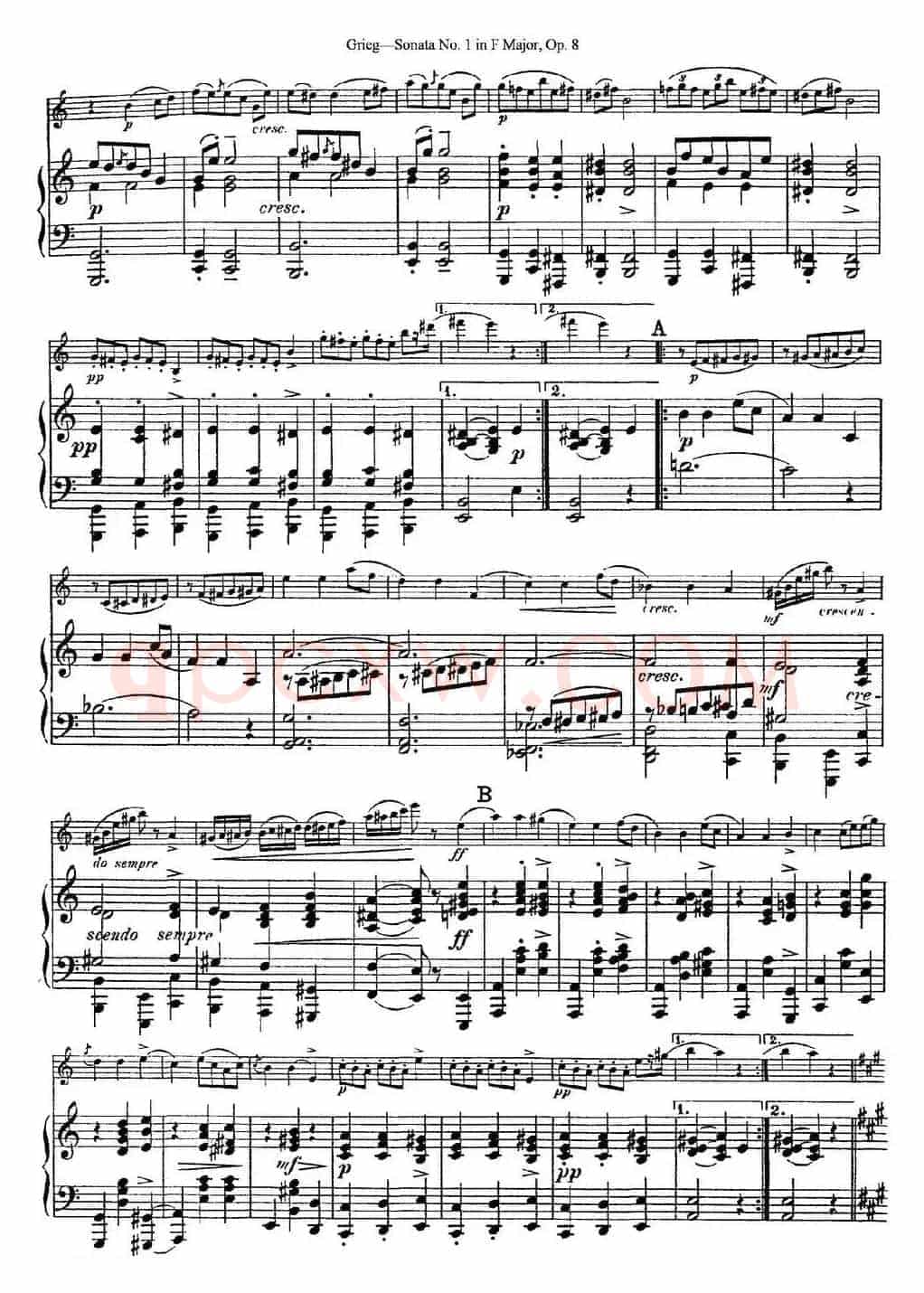 Violin Sonata No.1 Op.3（小提琴+钢琴伴奏）