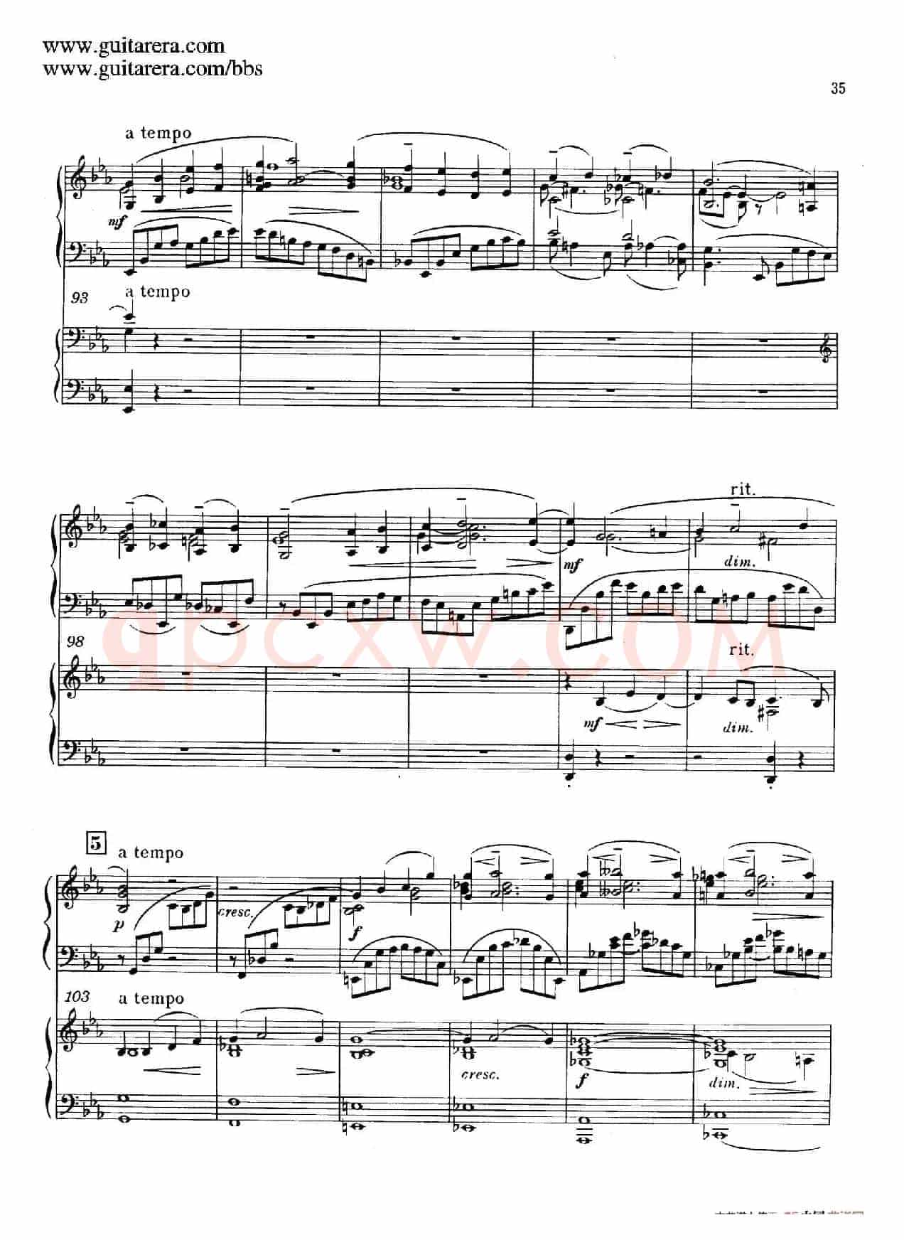 c小调第二钢琴协奏曲 Op.18(双钢琴·第一乐章)