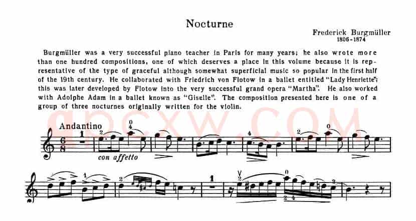 NOCTURNE（夜曲）（布格缪勒作曲版）