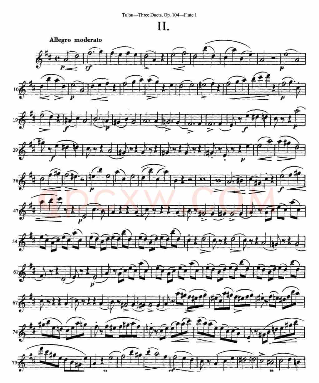 图露三首长笛简易重奏曲Op.104（Flute 1）（NO.2）