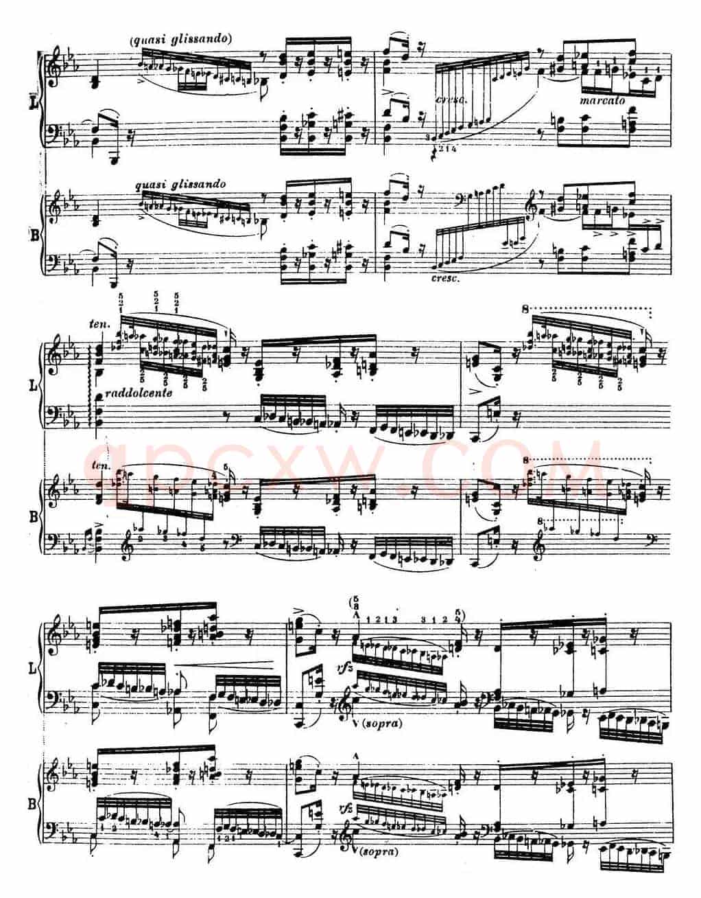 6首帕格尼尼大练习曲（Andantino capriccioso）