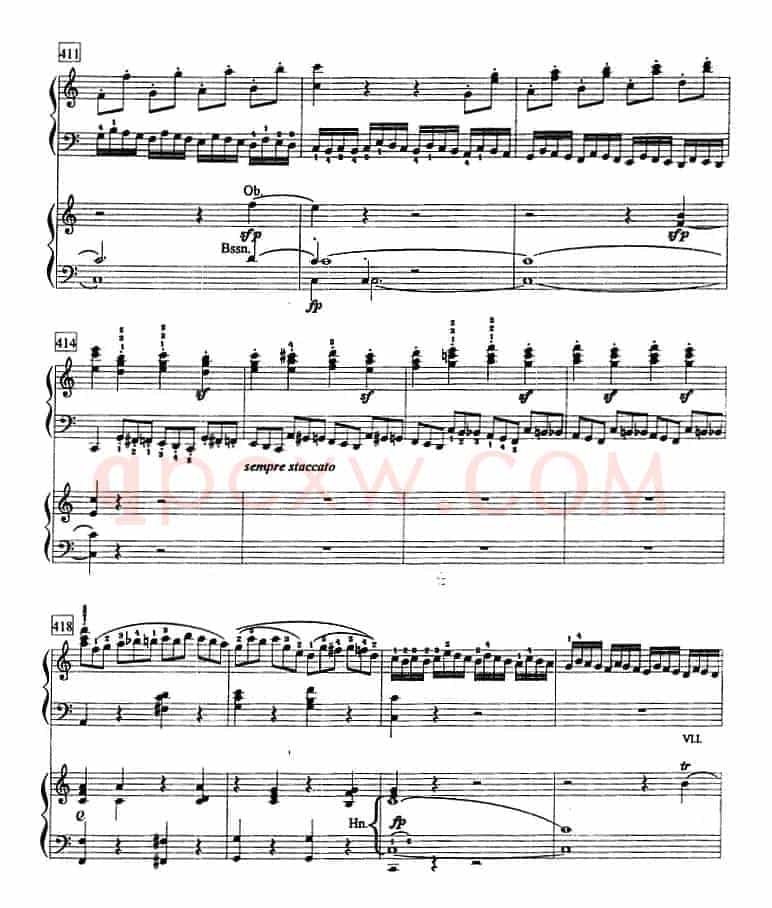 钢琴教程第八级 大型乐曲（C大调第一钢琴协奏曲 Op.15 第一乐章）