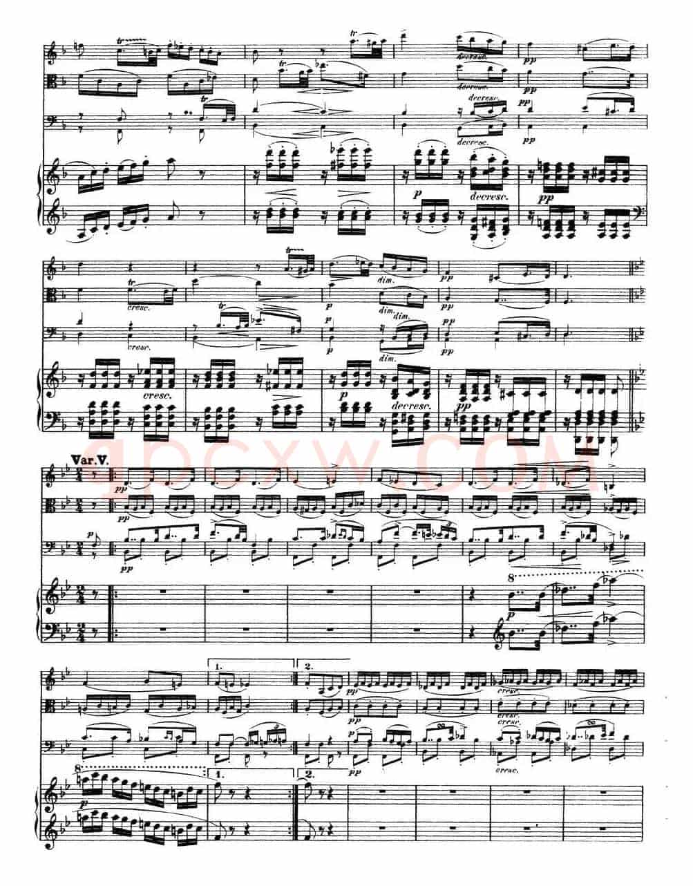 A大调鳟鱼五重奏（P31—40）（弦乐+钢琴）