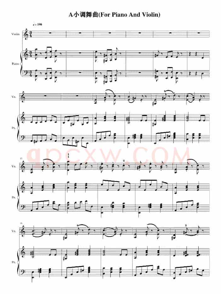 A小调舞曲（For Piano And Violin）