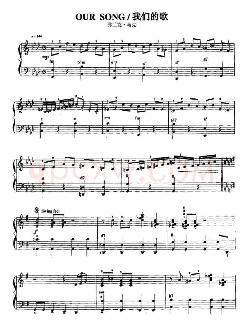 手风琴爵士乐曲：Our song 我们的歌