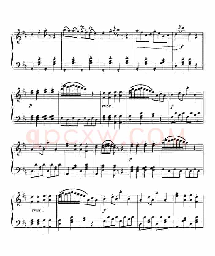 加沃特舞曲（完整版、龙斯明制谱版）