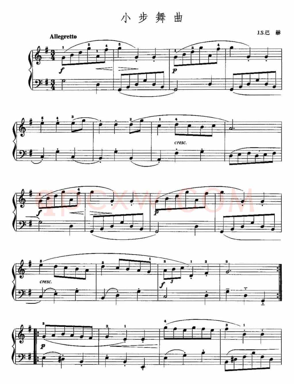 手风琴复调作品：小步舞曲（J.S.巴赫作曲版）