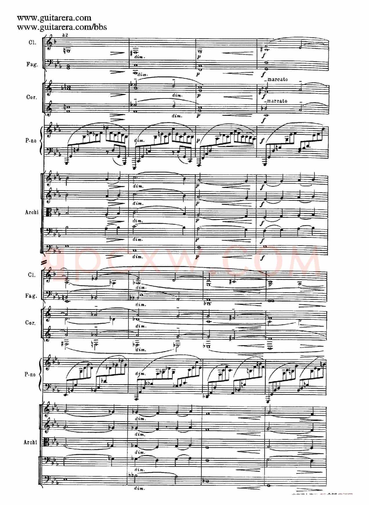 c小调第二钢琴协奏曲 Op.18（第一乐章总谱·P1——9）