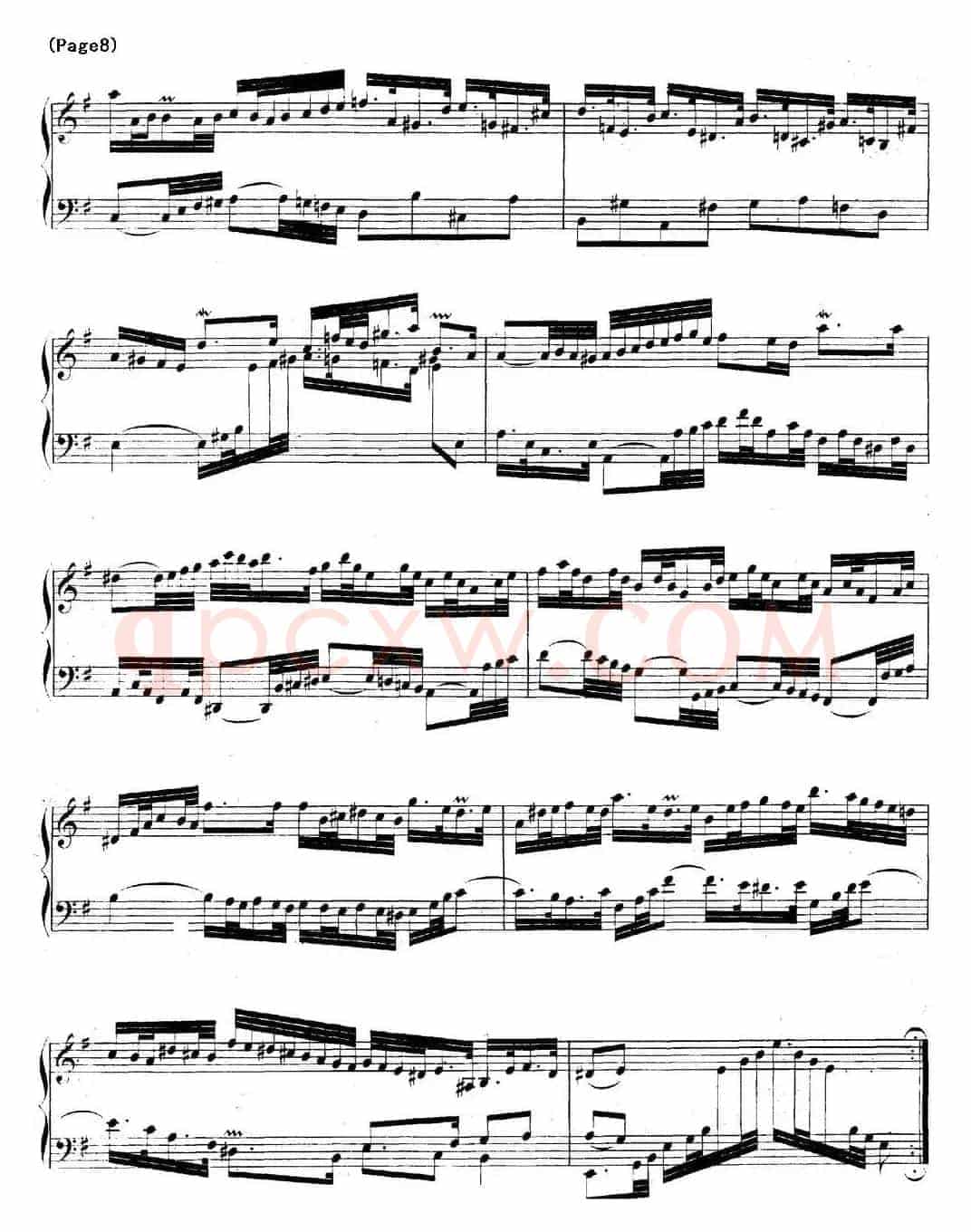 帕蒂塔6首德国组曲（No.6 e小调 巴赫 Partita e Minor BWV 830）