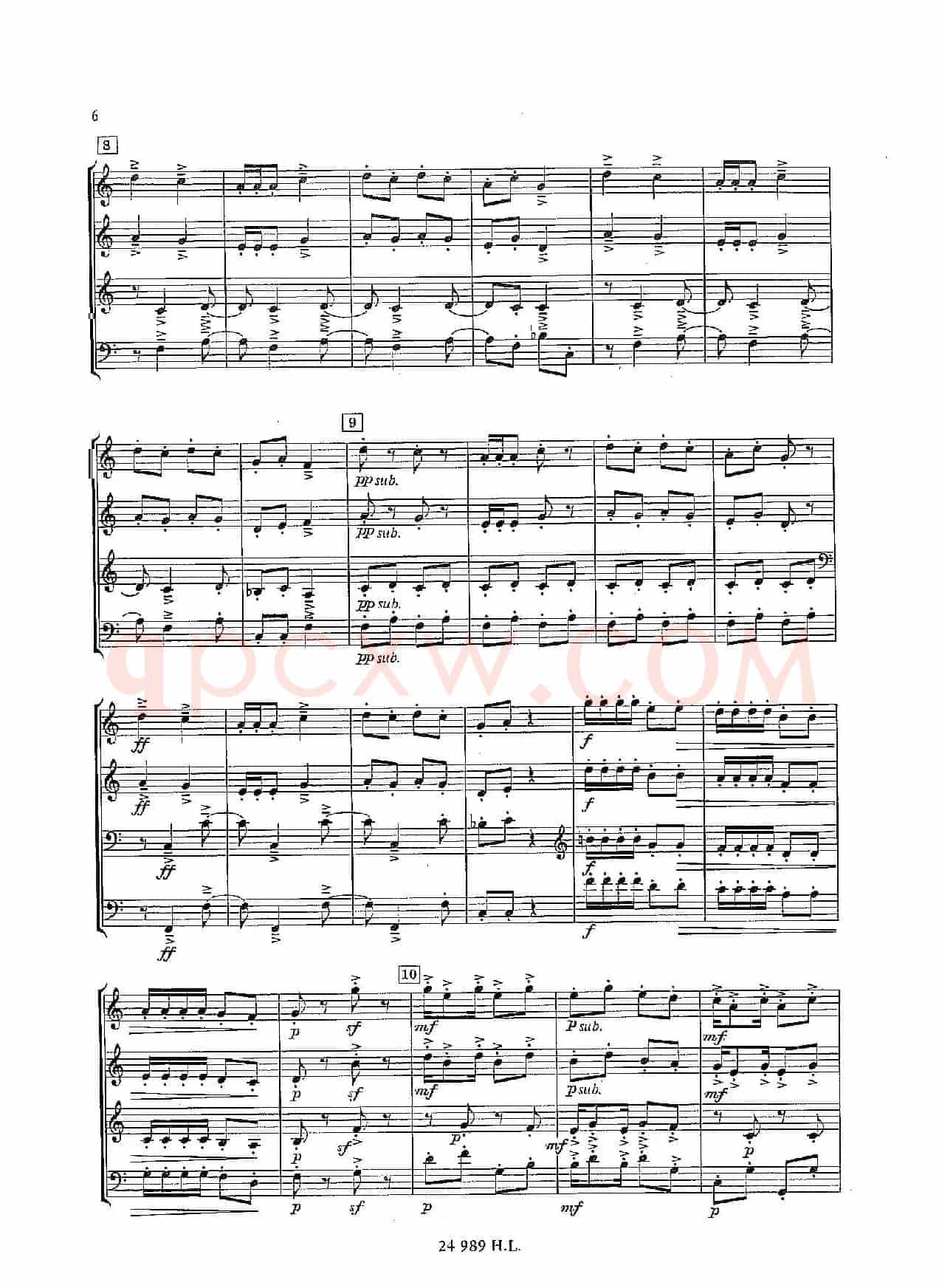 Chinese Rag （四重奏总谱+分谱）
