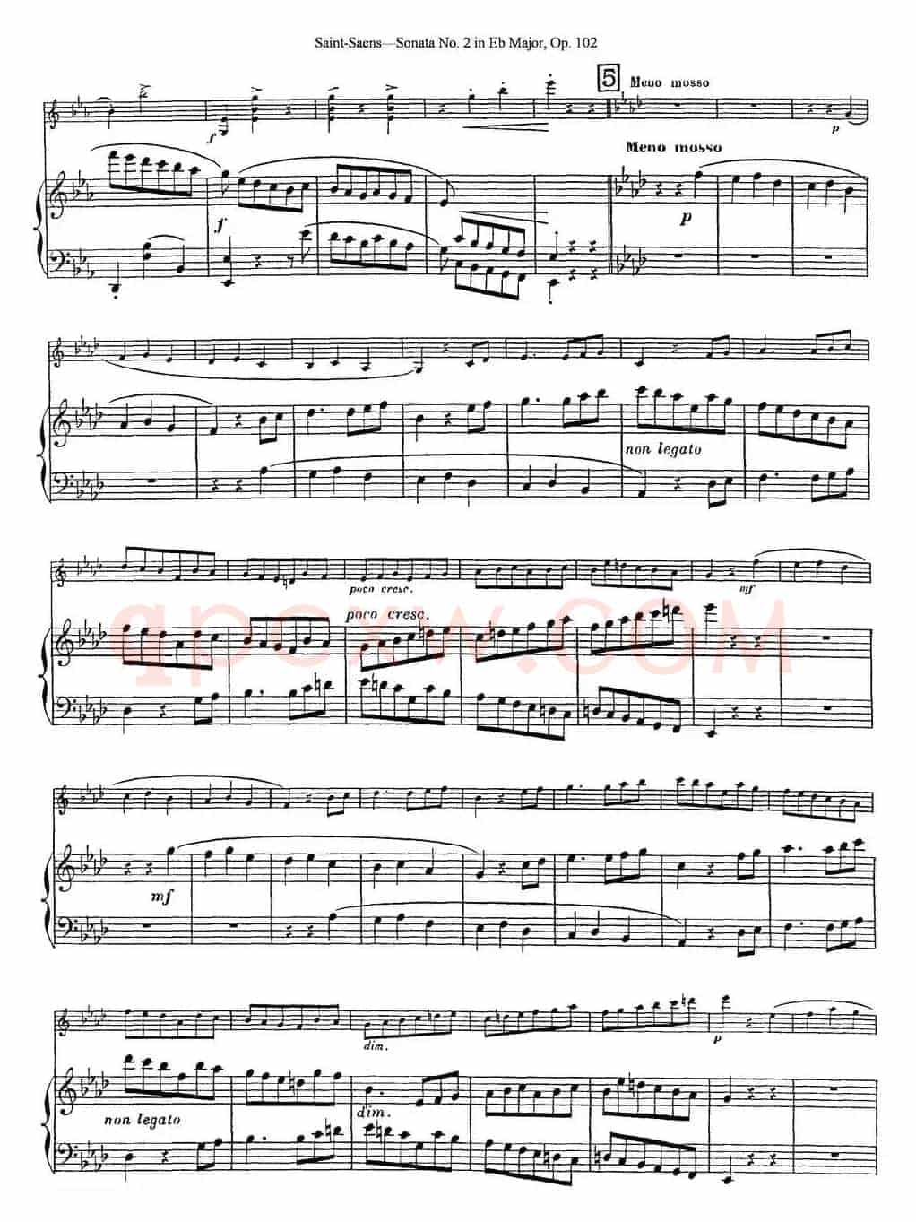 Violin Sonata No.2 in Eb Major Op.102（小提琴+钢琴伴奏）