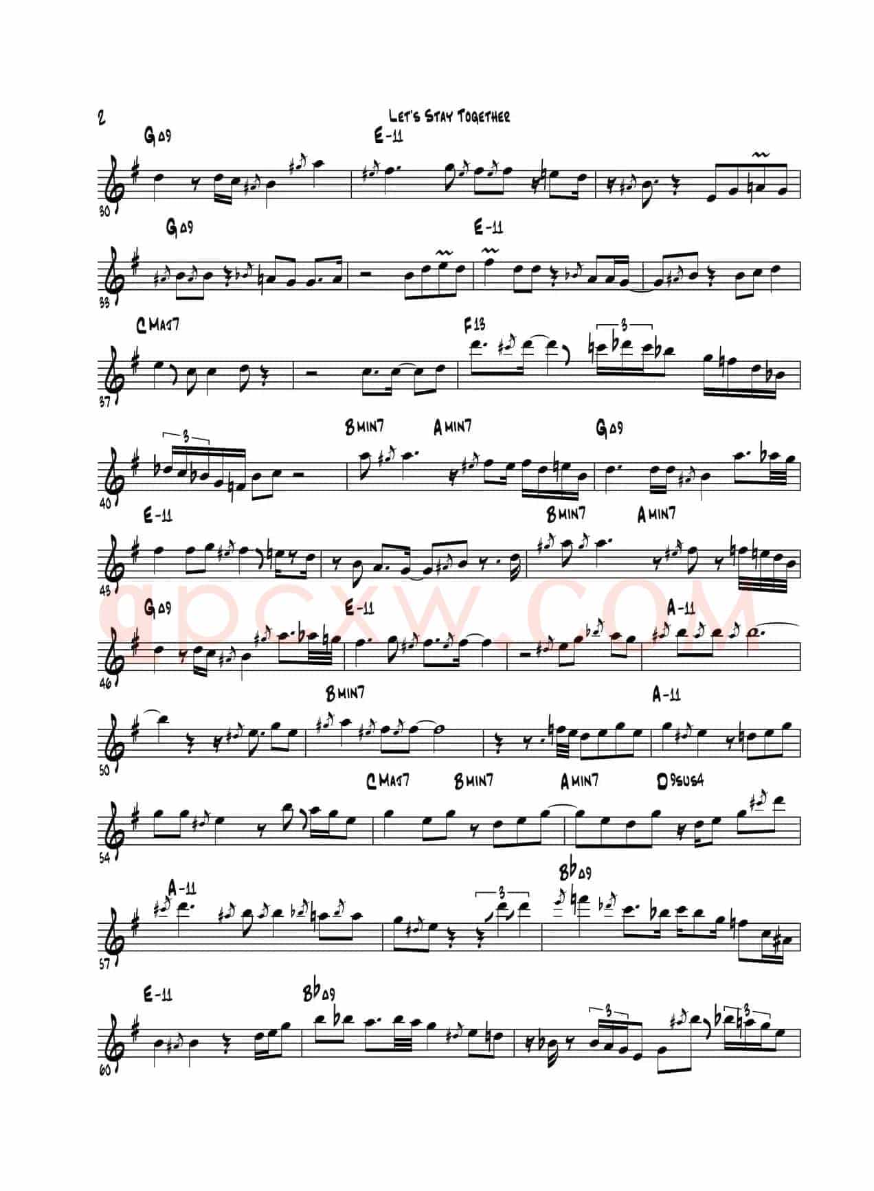 Lets Stay Together（次中音萨克斯）