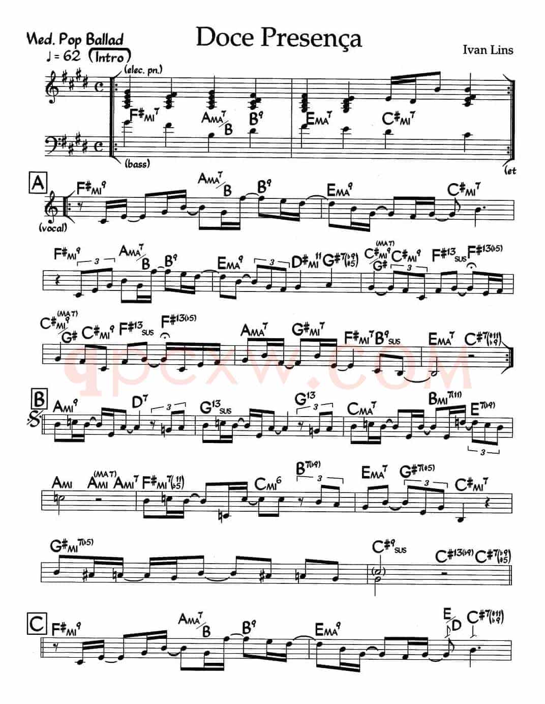 Doce Presenca（爵士钢琴曲）