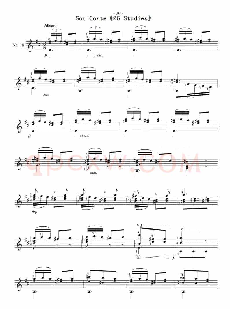 Sor-Coste《26 Studies》（STUDY 18）