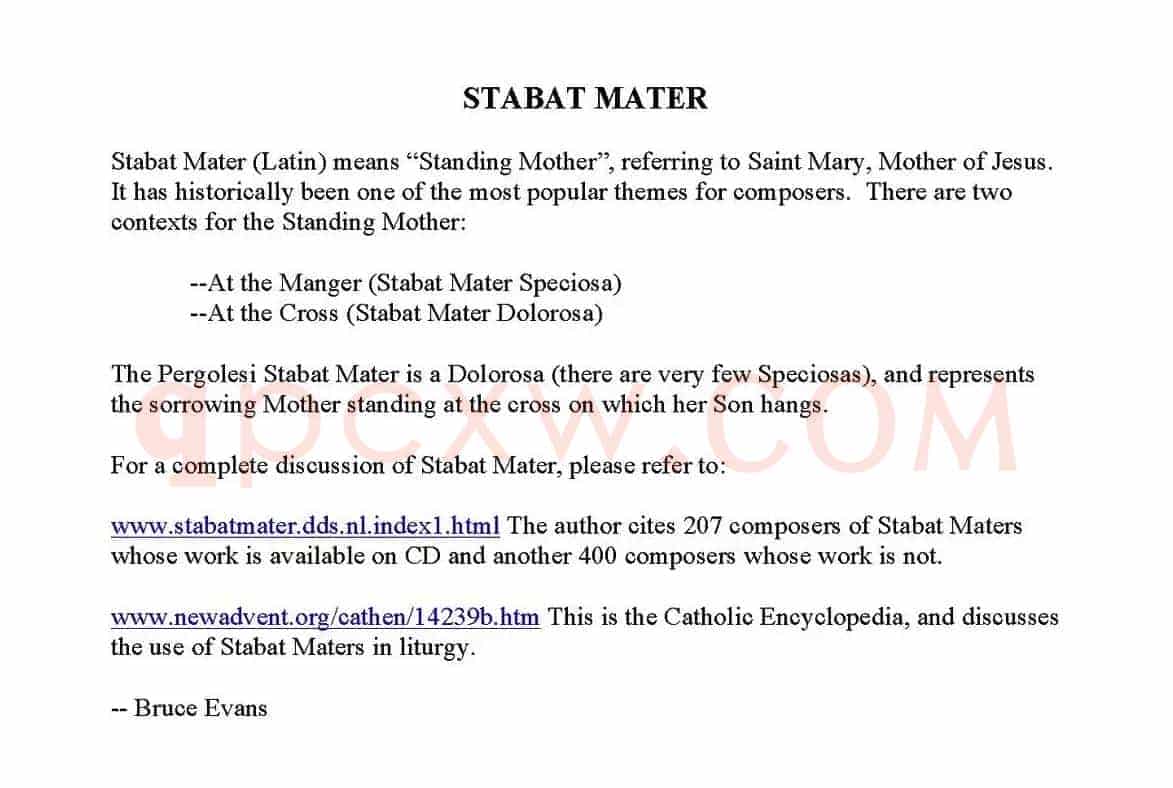 STABAT MATER（四重奏）