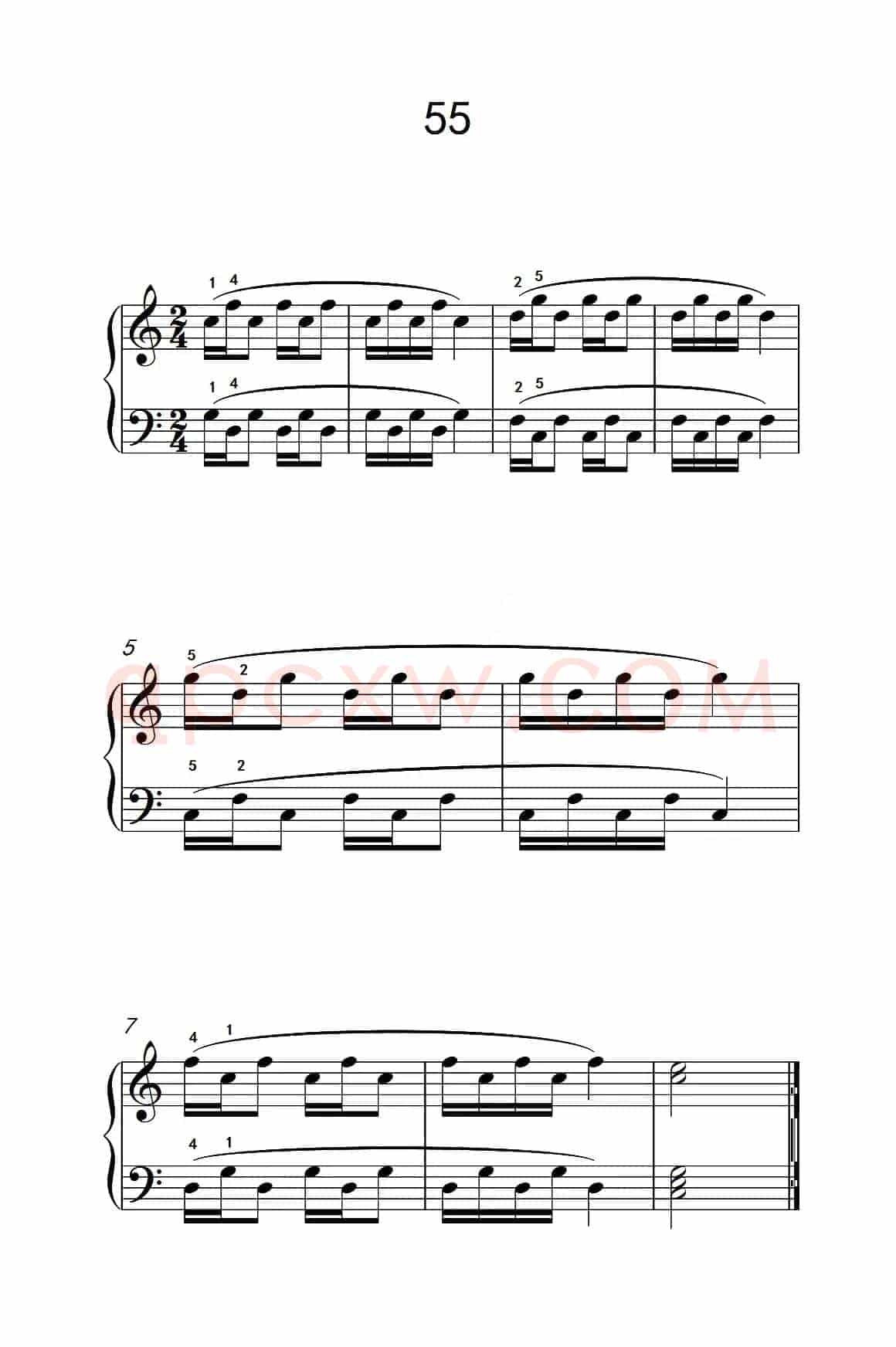 颤音练习 55（儿童钢琴手指练习 2）