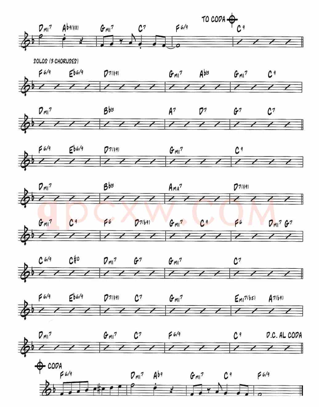 HERE'S TO THE PEOPLE（jazz系列萨克斯谱）