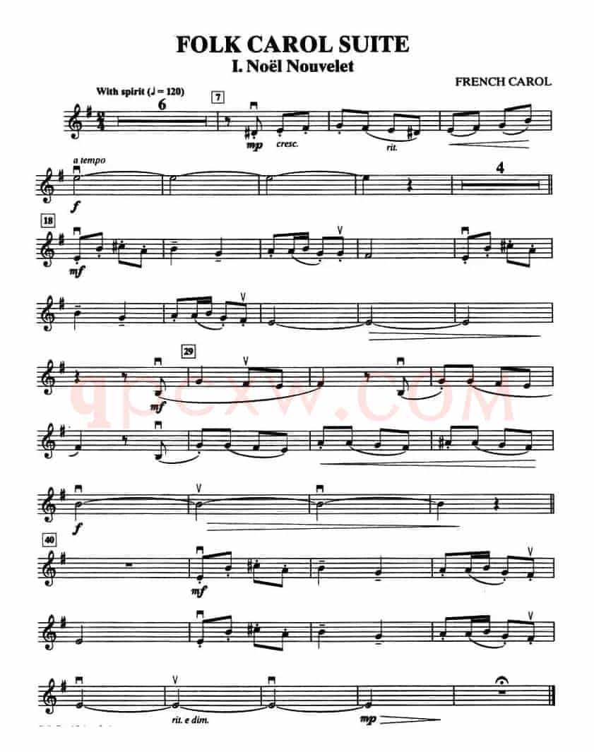 FOLK CAROL SUITE(小提琴分谱)