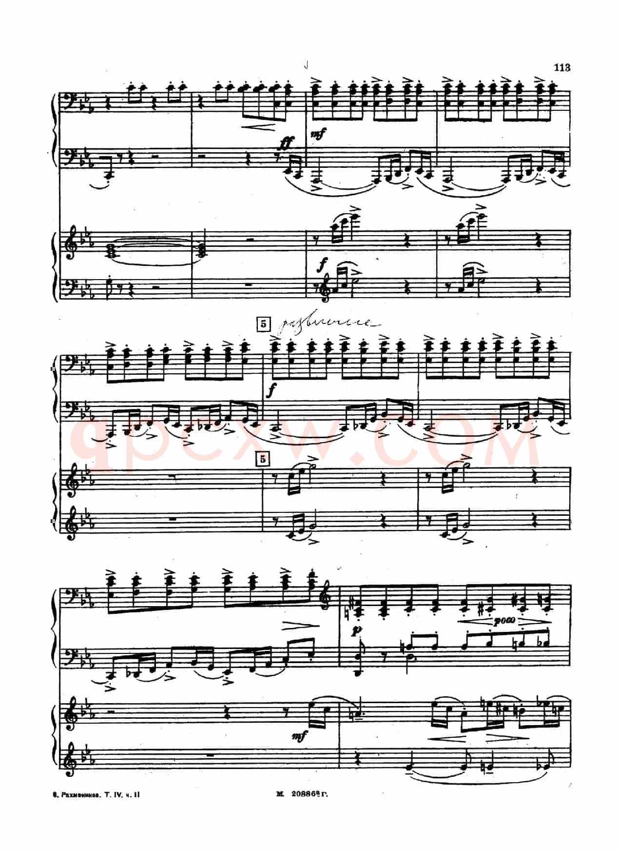交响舞曲 Symphonic Dance Op.45（双钢琴）