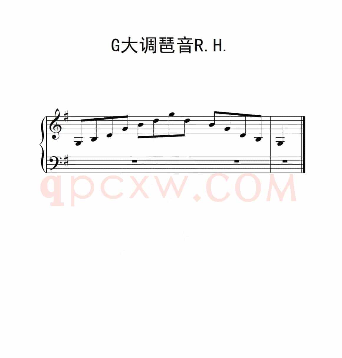 第二级 G大调琶音R H（中国音乐学院钢琴考级作品1~6级）