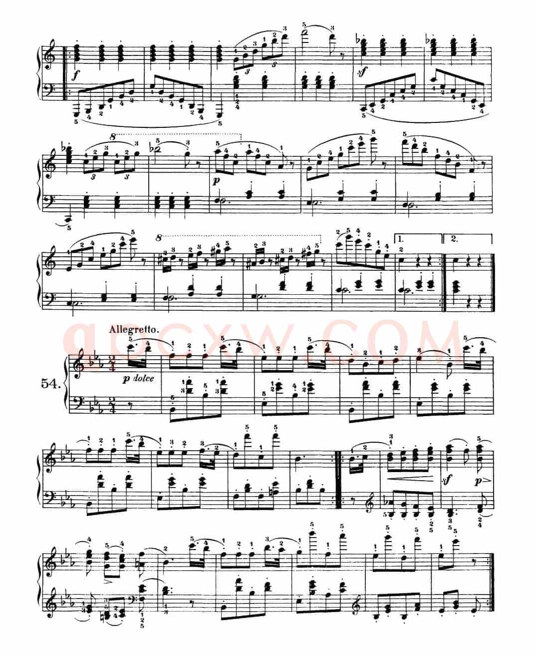 One Hundred and Ten Easy and Progressive Exercises Op.453(车尔尼110首简易练习曲 52——60)