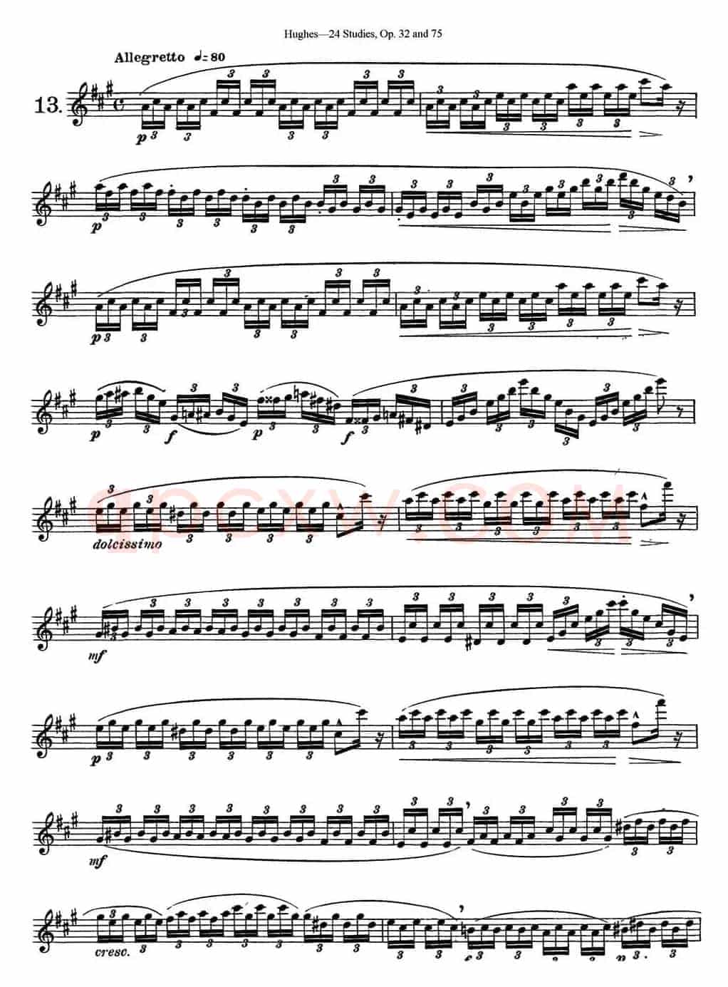 胡埃斯24首长笛练习曲Op.32（NO.13）