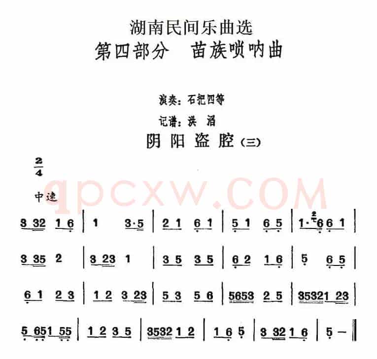 湖南民间乐曲选：阴阳盗腔（三）