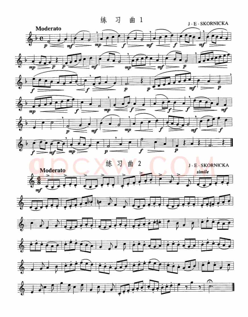 小号考级三级练习曲3首