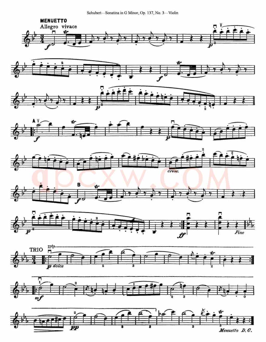 Violin Sonatina in G minor Op.137 No.3